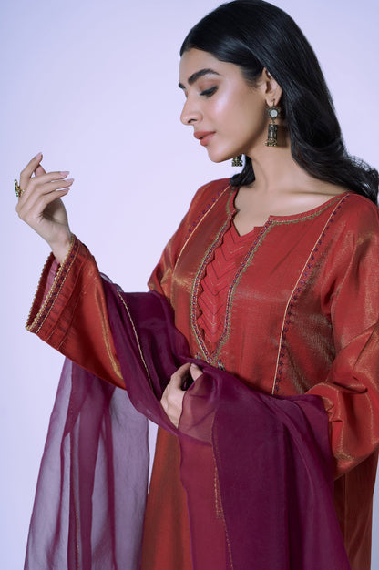 Stitched 3 Piece Staple Mysuri Embroidered Suit