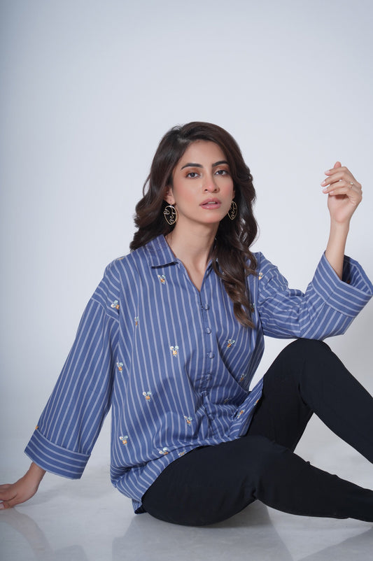 Stitched 1 Piece Yarn Dyed Top