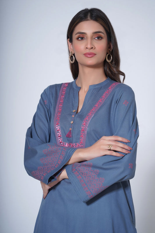 Stitched 1 piece Composed Jacquard Shirt