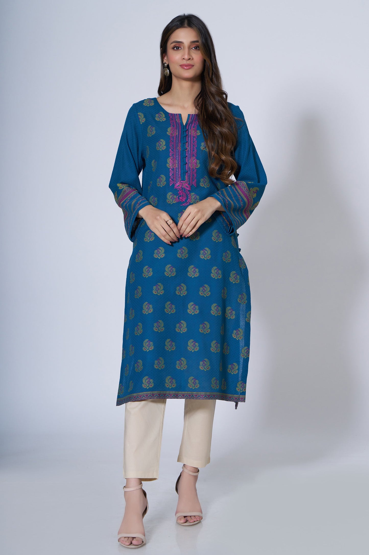 Stitched 1 piece Composed Jacquard Shirt