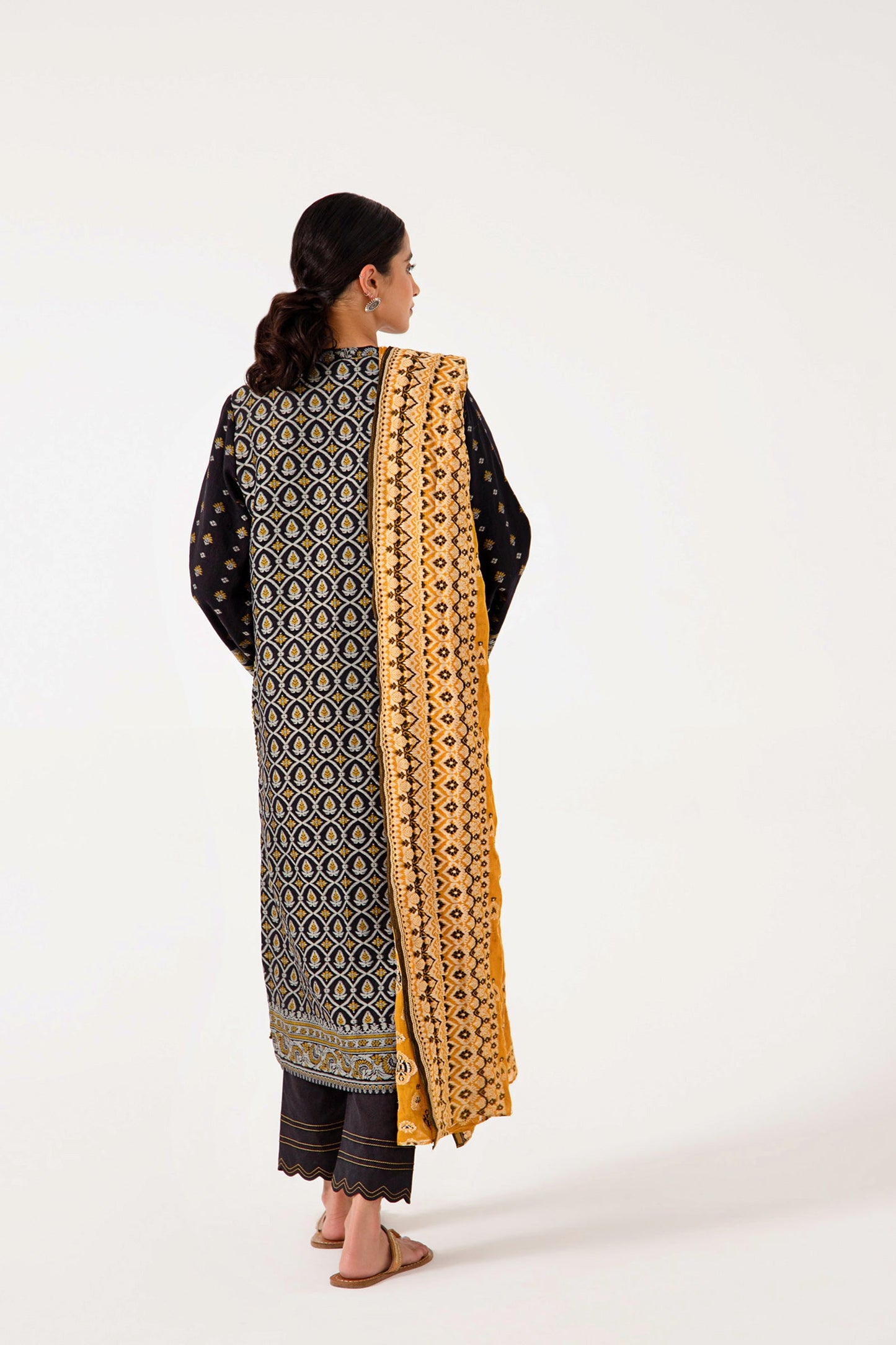 Stitched 3 Piece Dyed Jacquard Suit