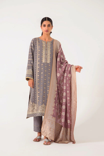 Stitched 3 Piece Dyed Jacquard Suit