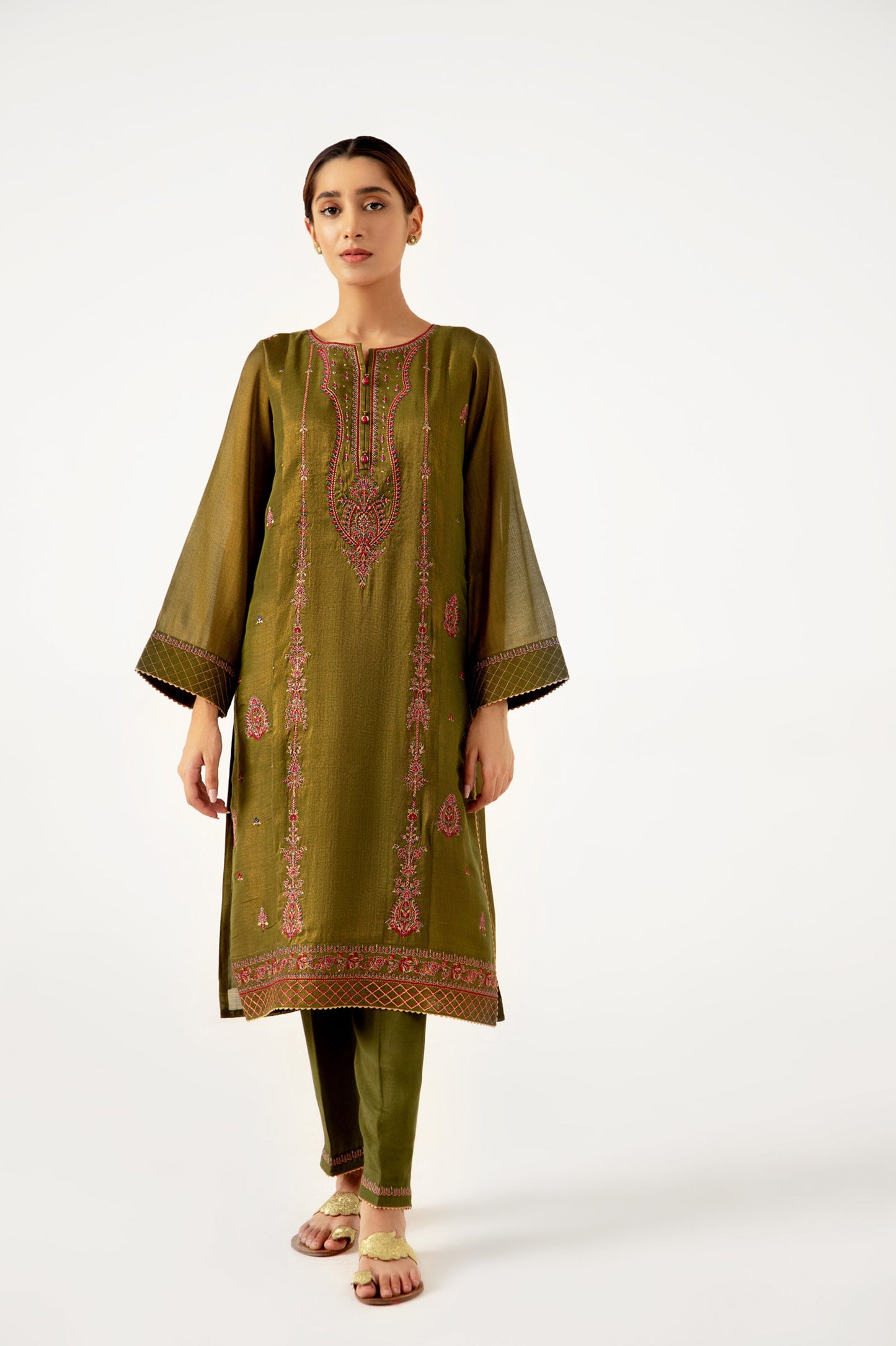 Stitched 2 Piece Mysuri Embroidered Outfit