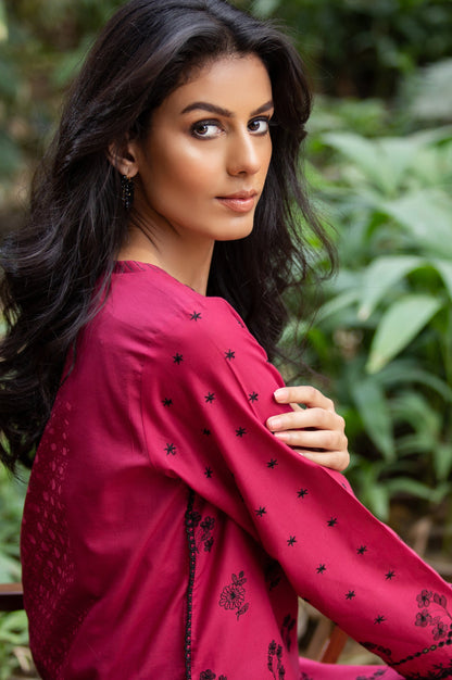 Stitched 1 Piece Chikankari Cambric Shirt