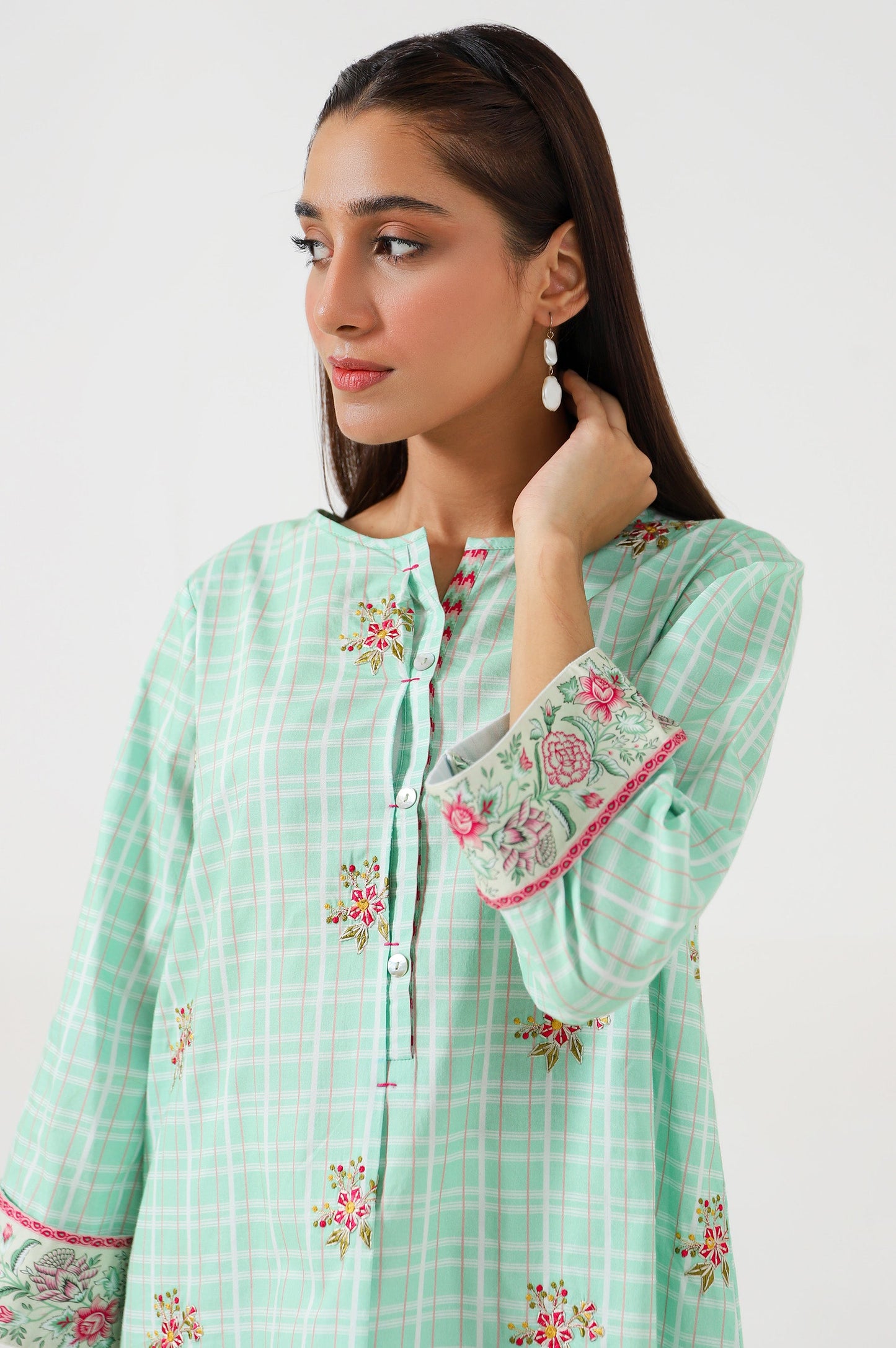 Stitched 1 Piece Embroidered Lawn Shirt