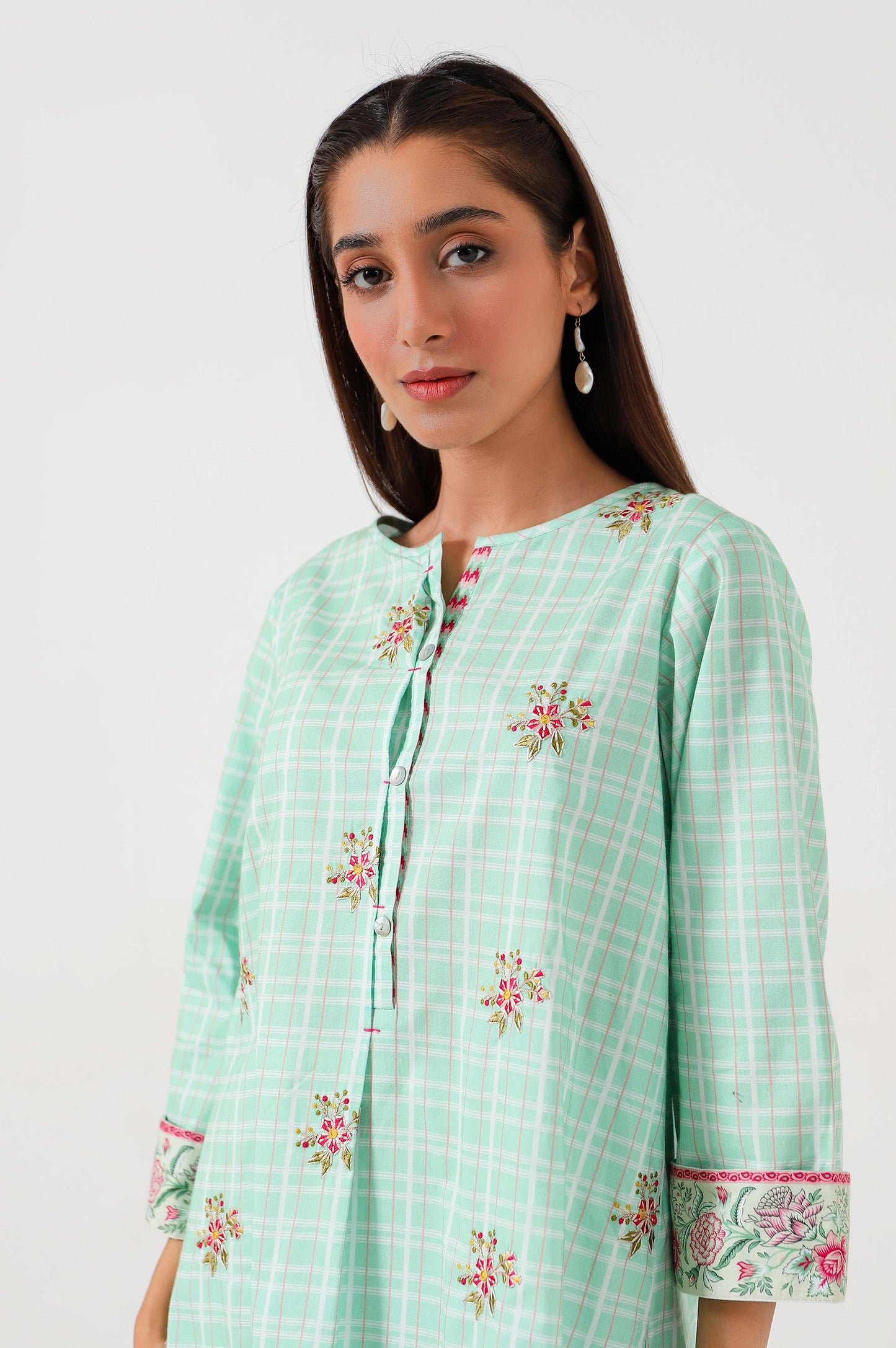 Stitched 1 Piece Embroidered Lawn Shirt