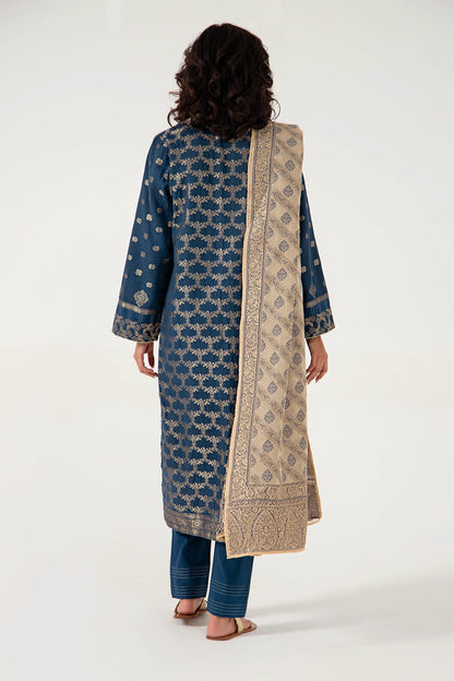 Stitched 3 Piece Dyed Jacquard Suit