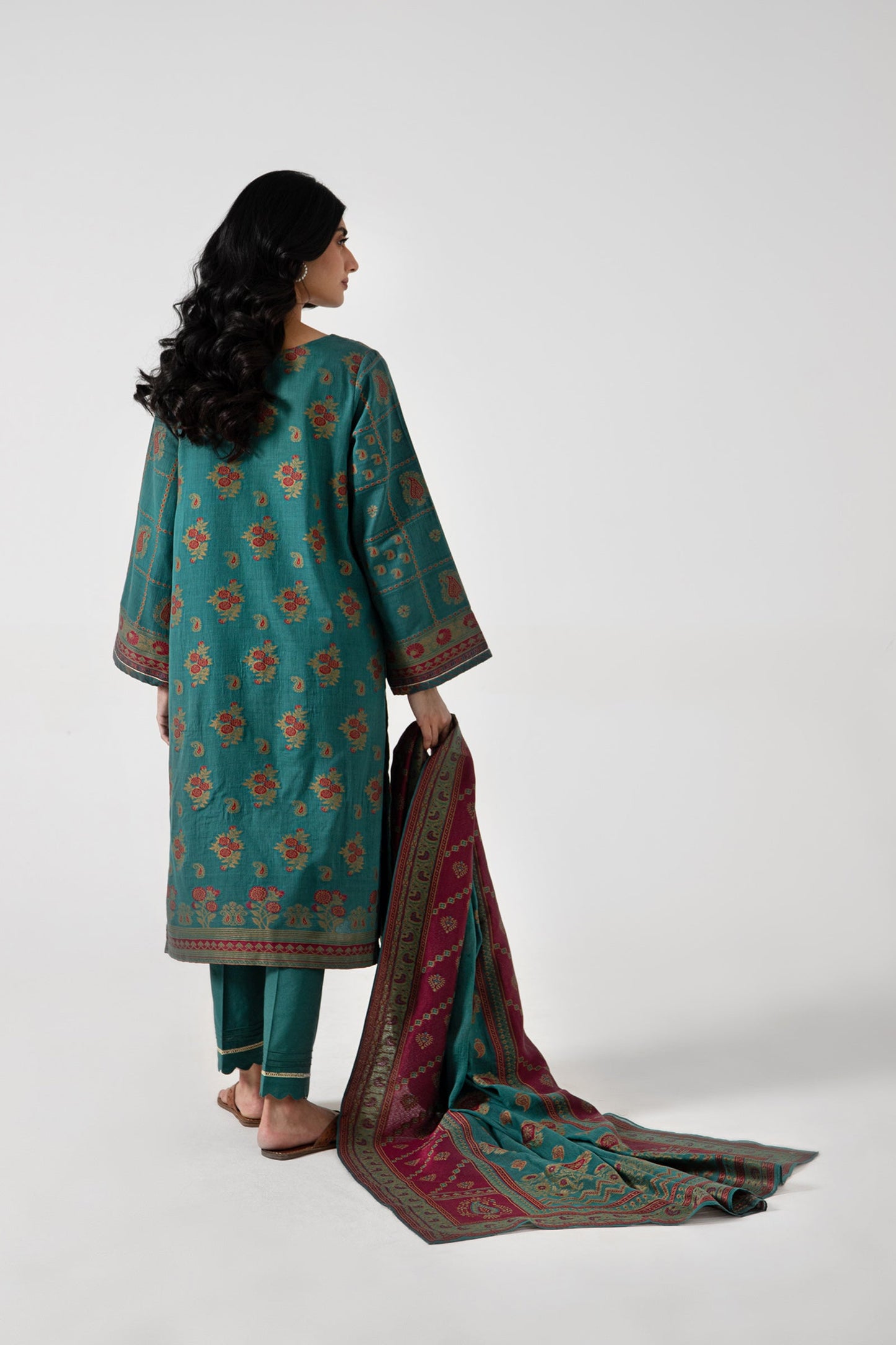 Stitched 3 Piece Dyed Jacquard Suit