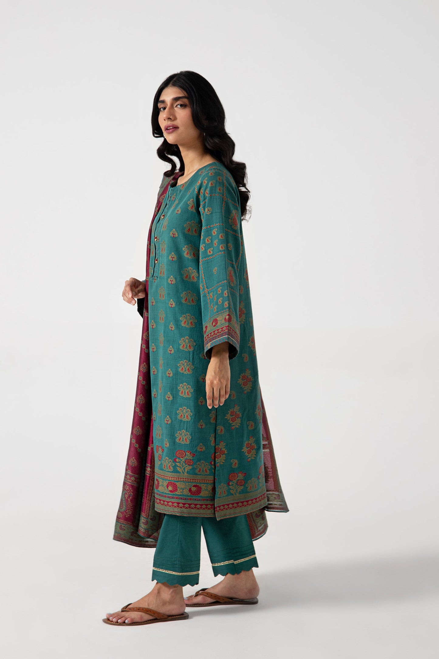 Stitched 3 Piece Dyed Jacquard Suit