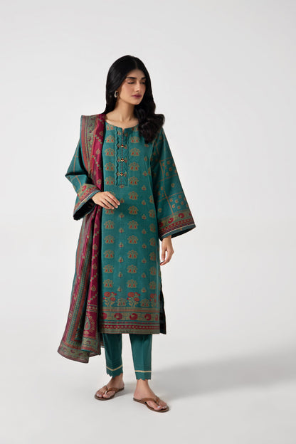 Stitched 3 Piece Dyed Jacquard Suit