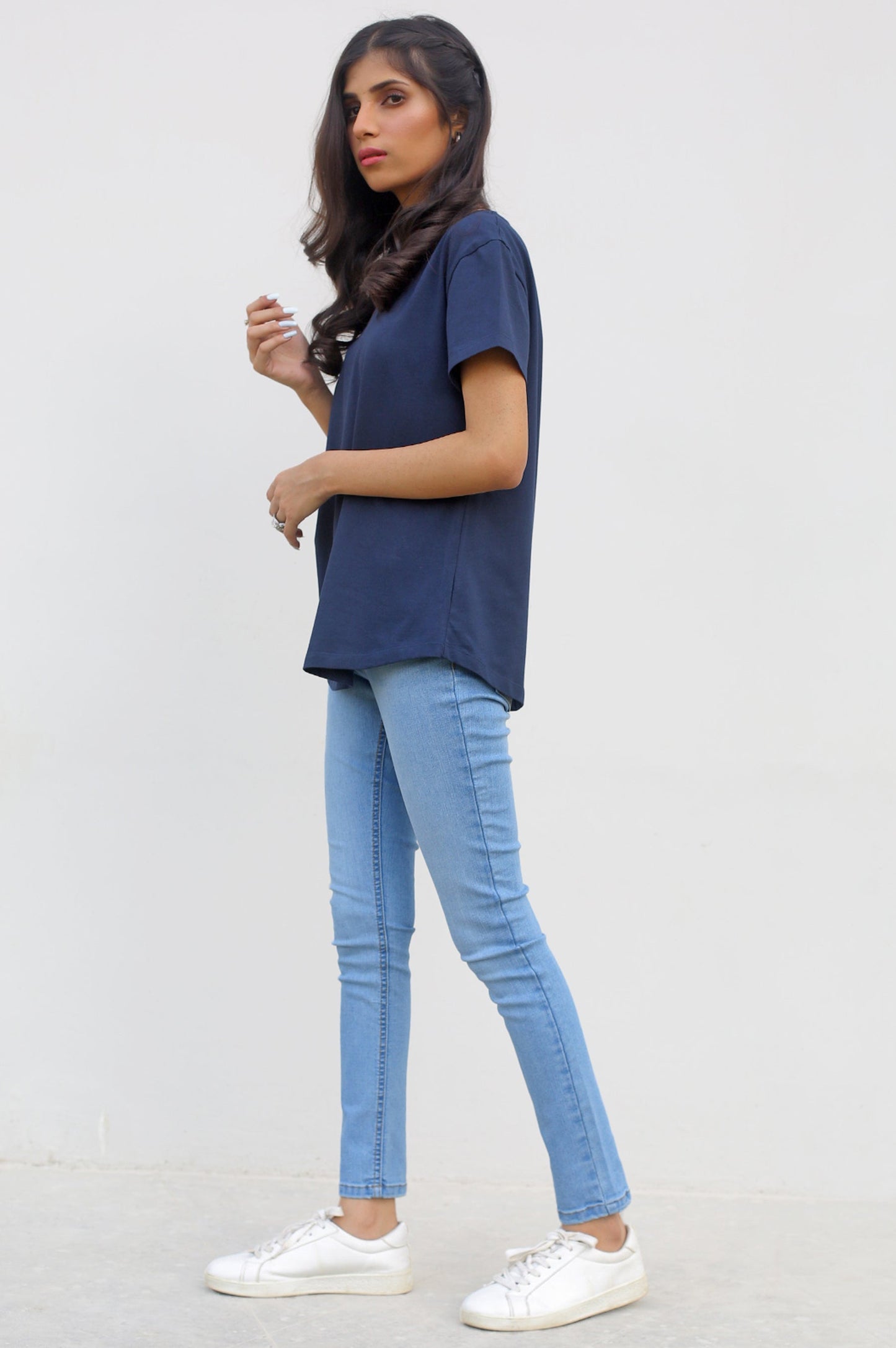 Skinny Fit Jegging Pants - L/BLUE