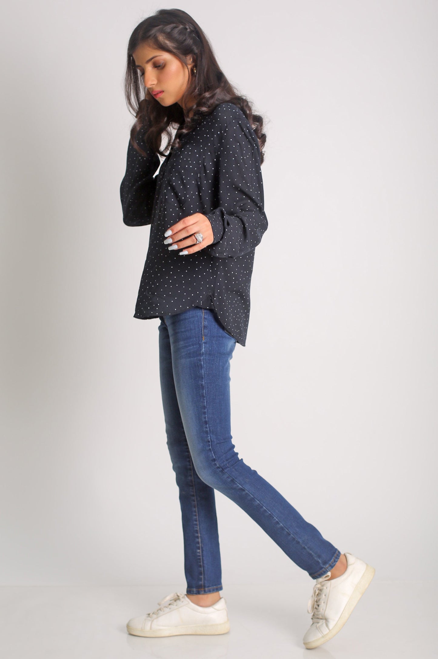 Slim Fit Denim Pants -M/Blue