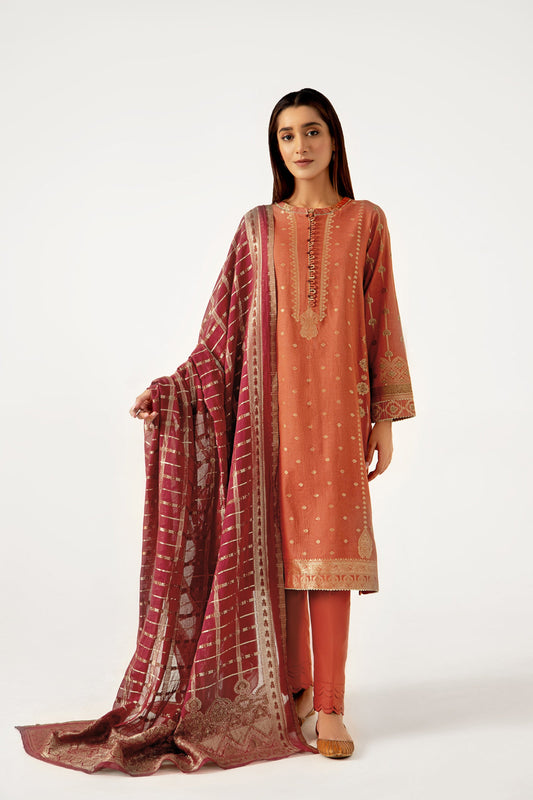 Stitched 3 Piece Dyed Jacquard Suit