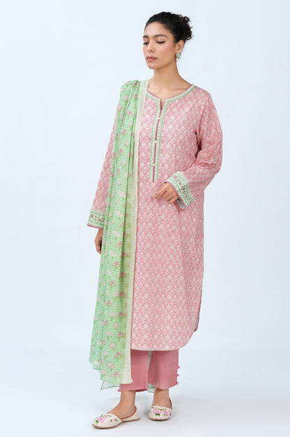 Stitched 3 Piece Printed Cambric Suit