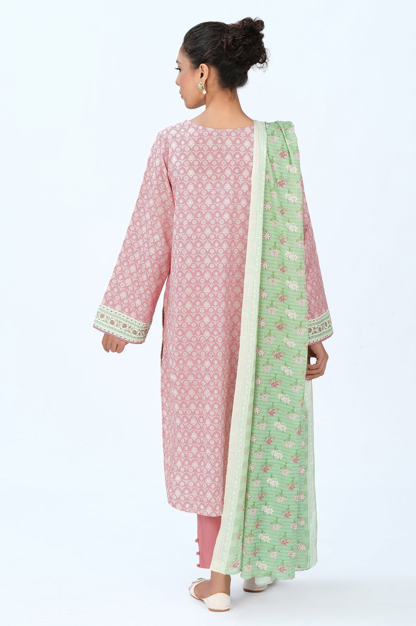 Stitched 3 Piece Printed Cambric Suit