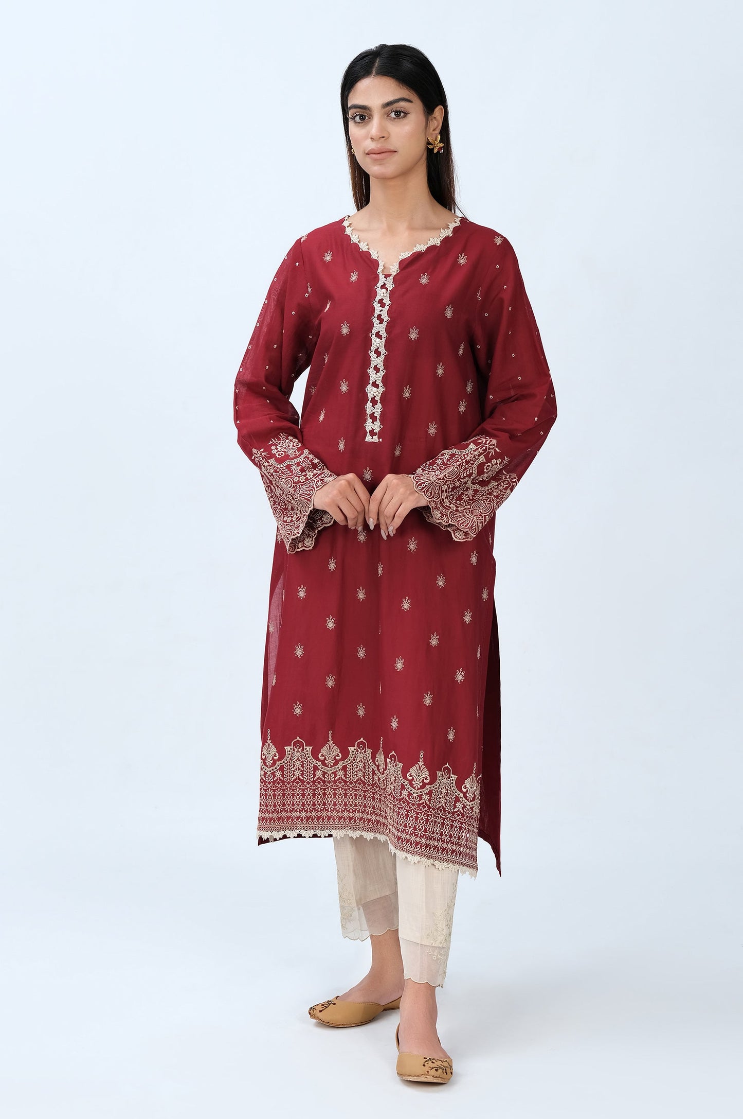 Stitched 1 Piece Chikankari Lawn Shirt