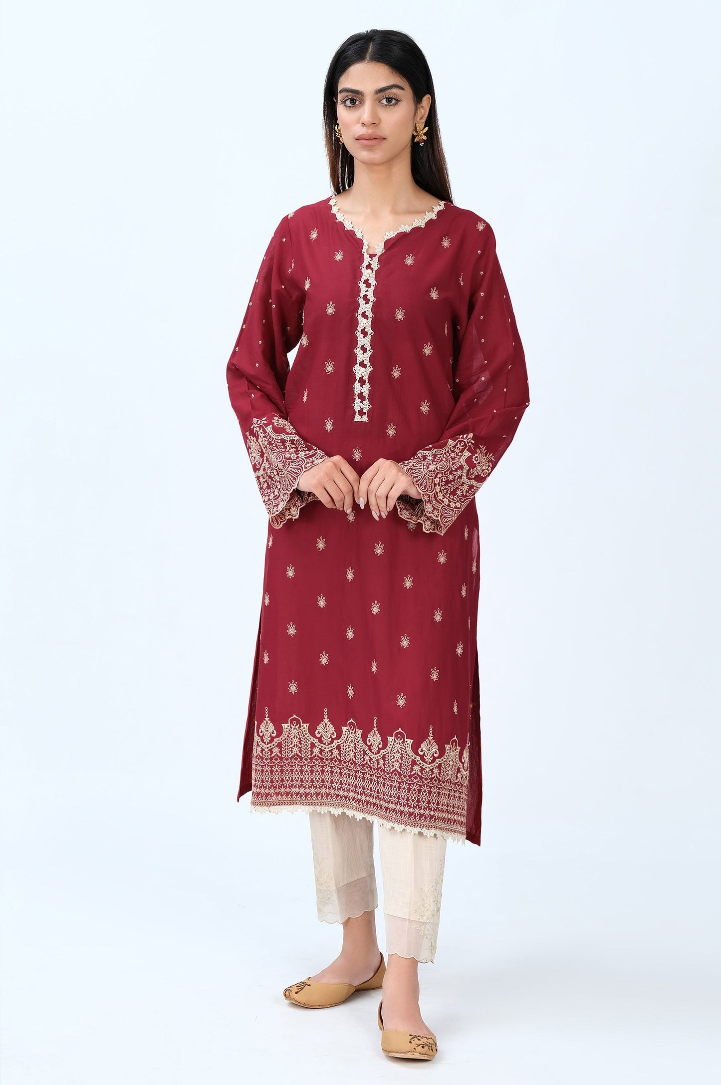 Stitched 1 Piece Chikankari Lawn Shirt