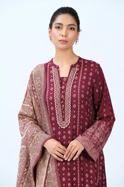 Stitched 3 Piece Yarn Dyed Jacquard Suit
