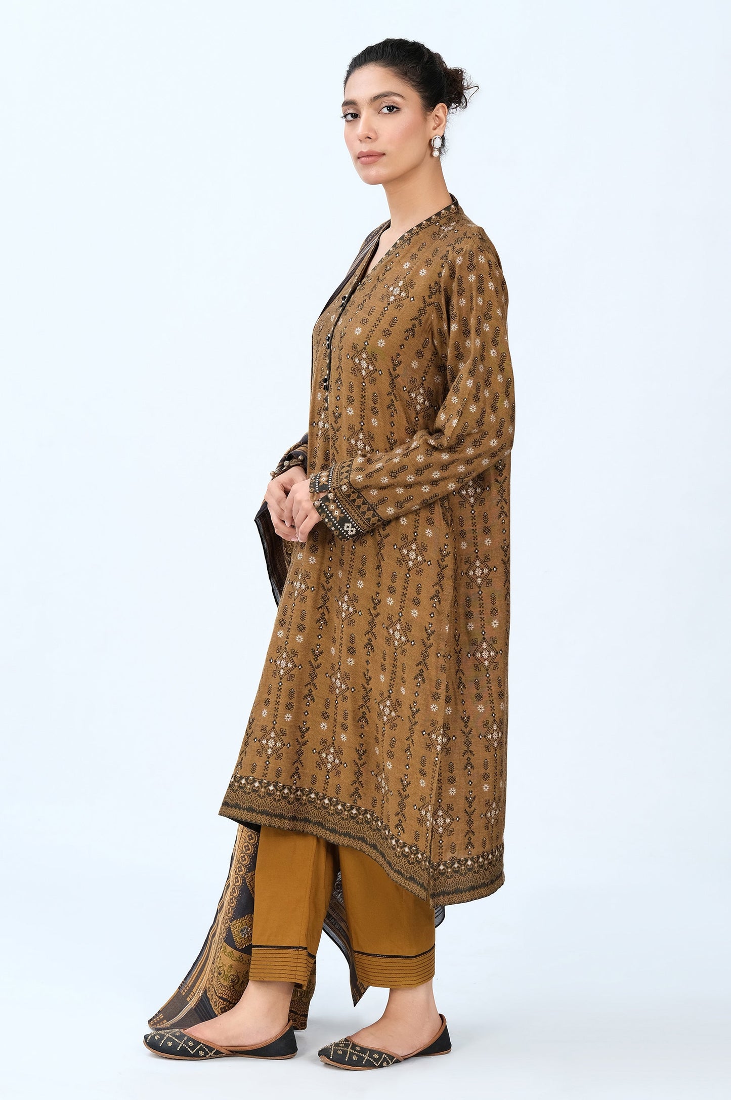 Stitched 3 Piece Yarn Dyed Jacquard Suit