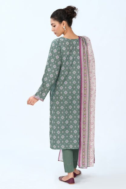 Stitched 3 Piece Printed Cambric Suit