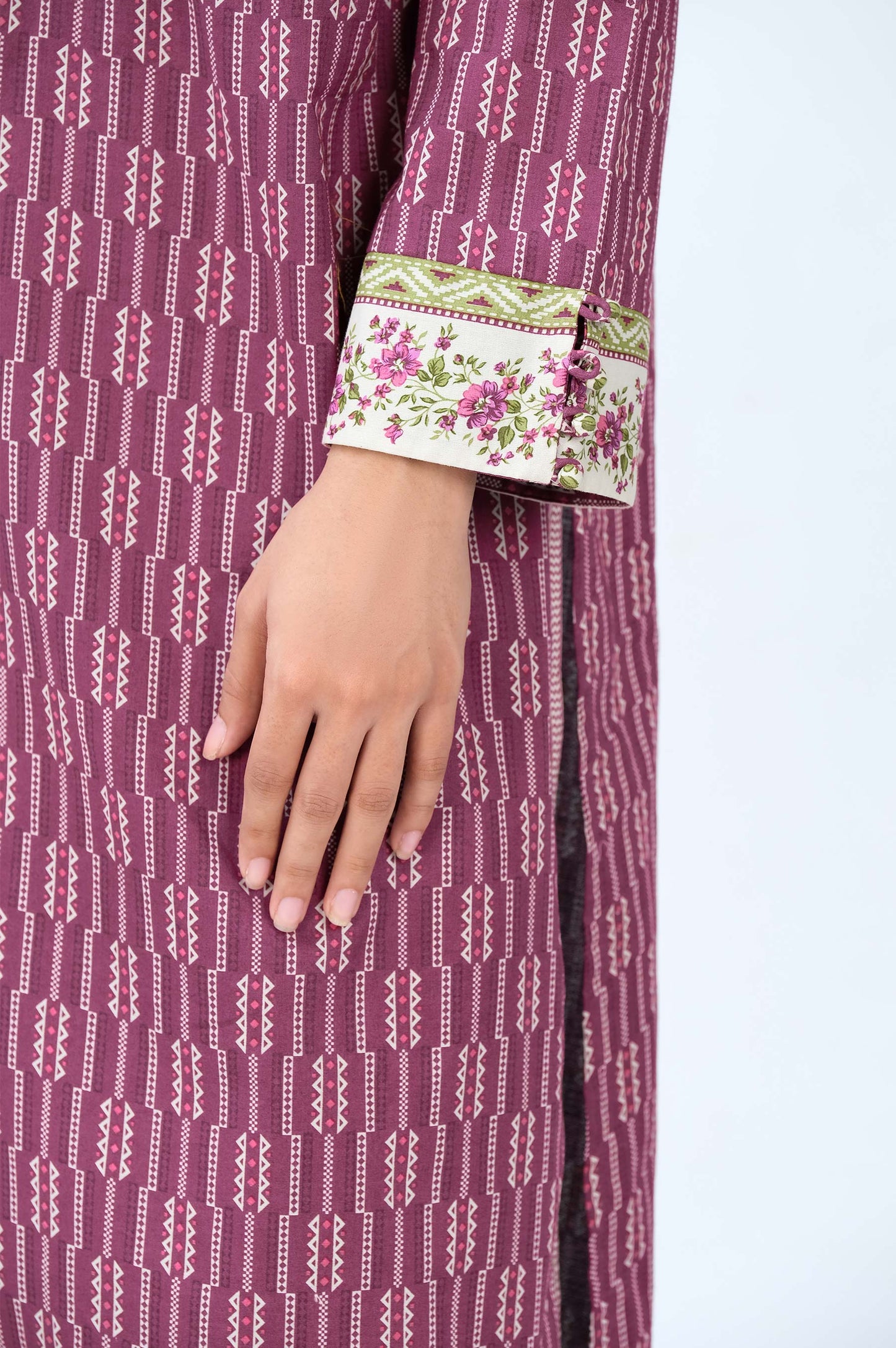 Stitched 3 Piece Printed Cambric Suit