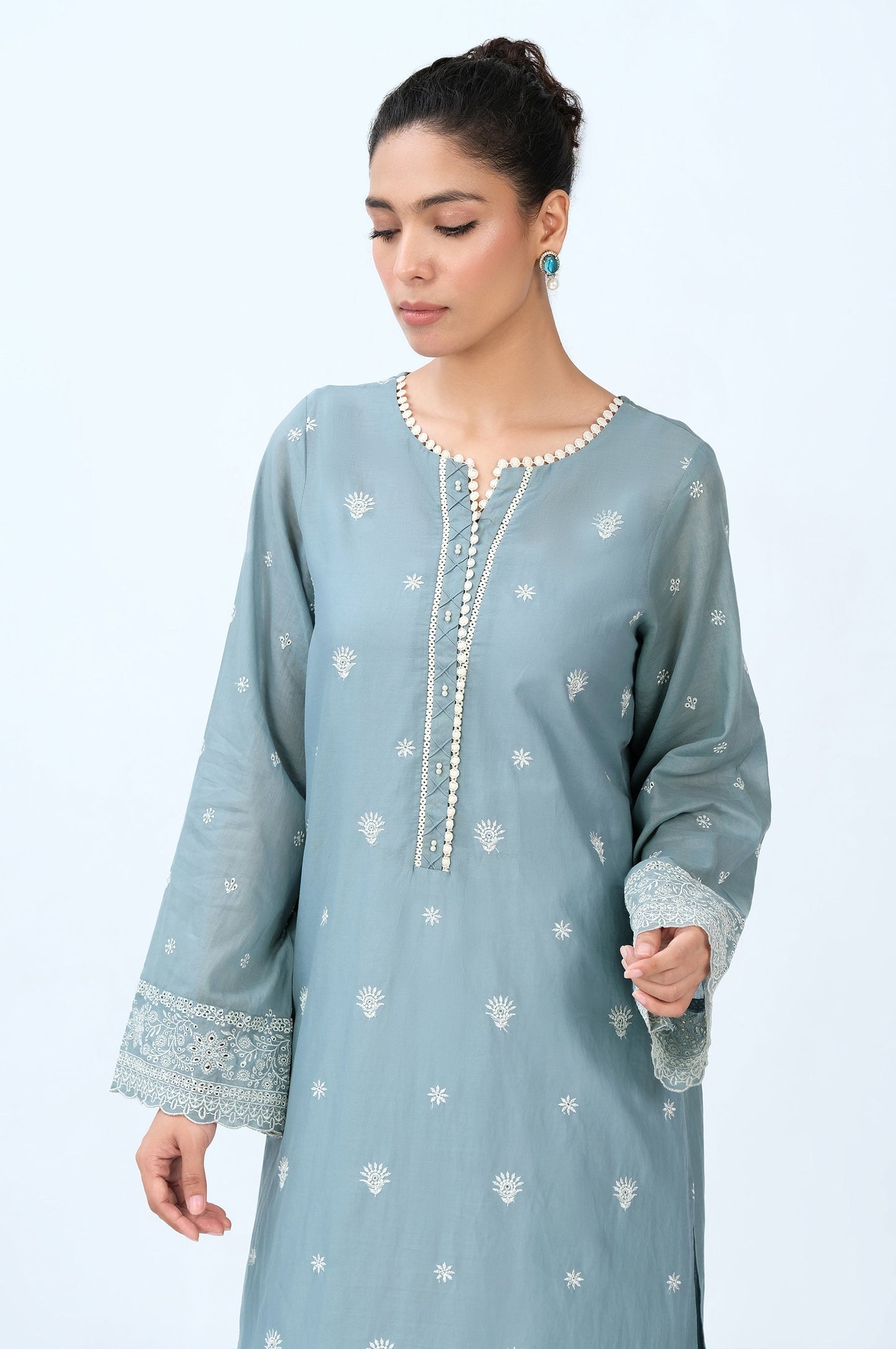 Stitched 1 Piece Chikankari Lawn Shirt