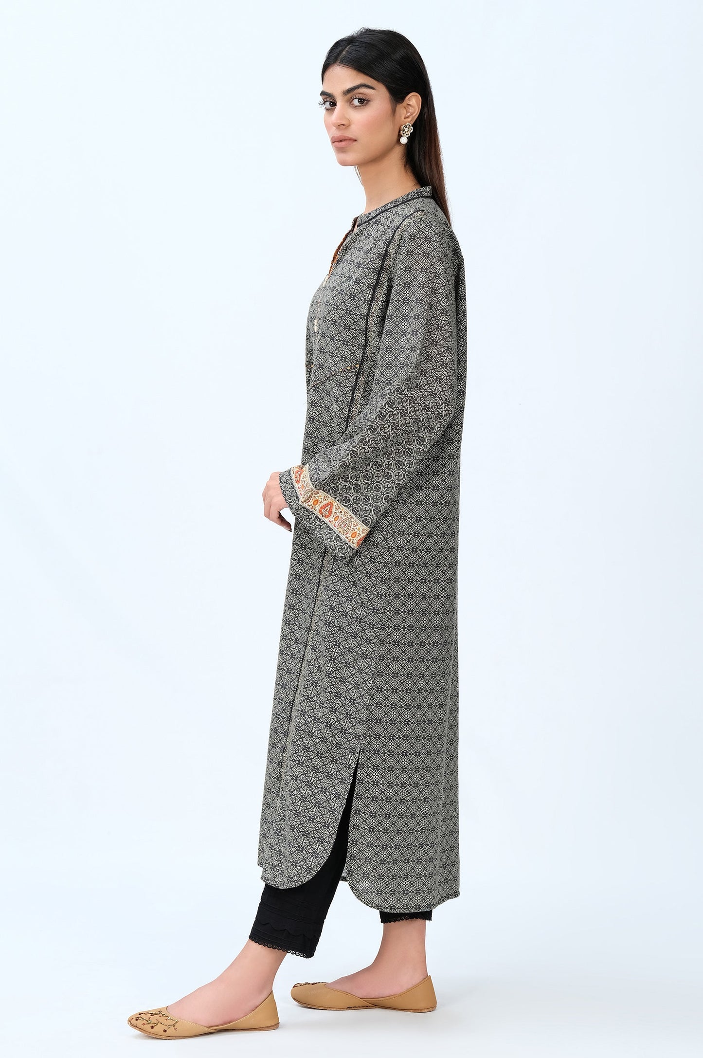 Stitched 1 Piece Digital Printed Khaddar Shirt