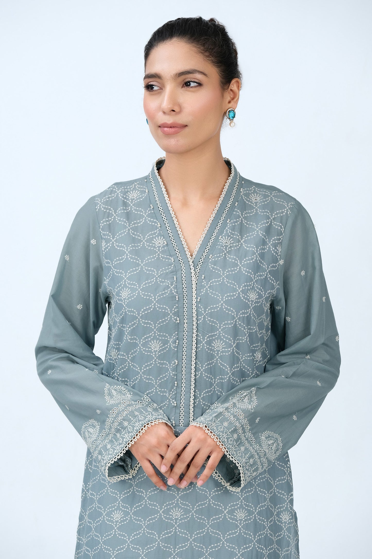 Stitched 1 Piece Chikankari Lawn Shirt
