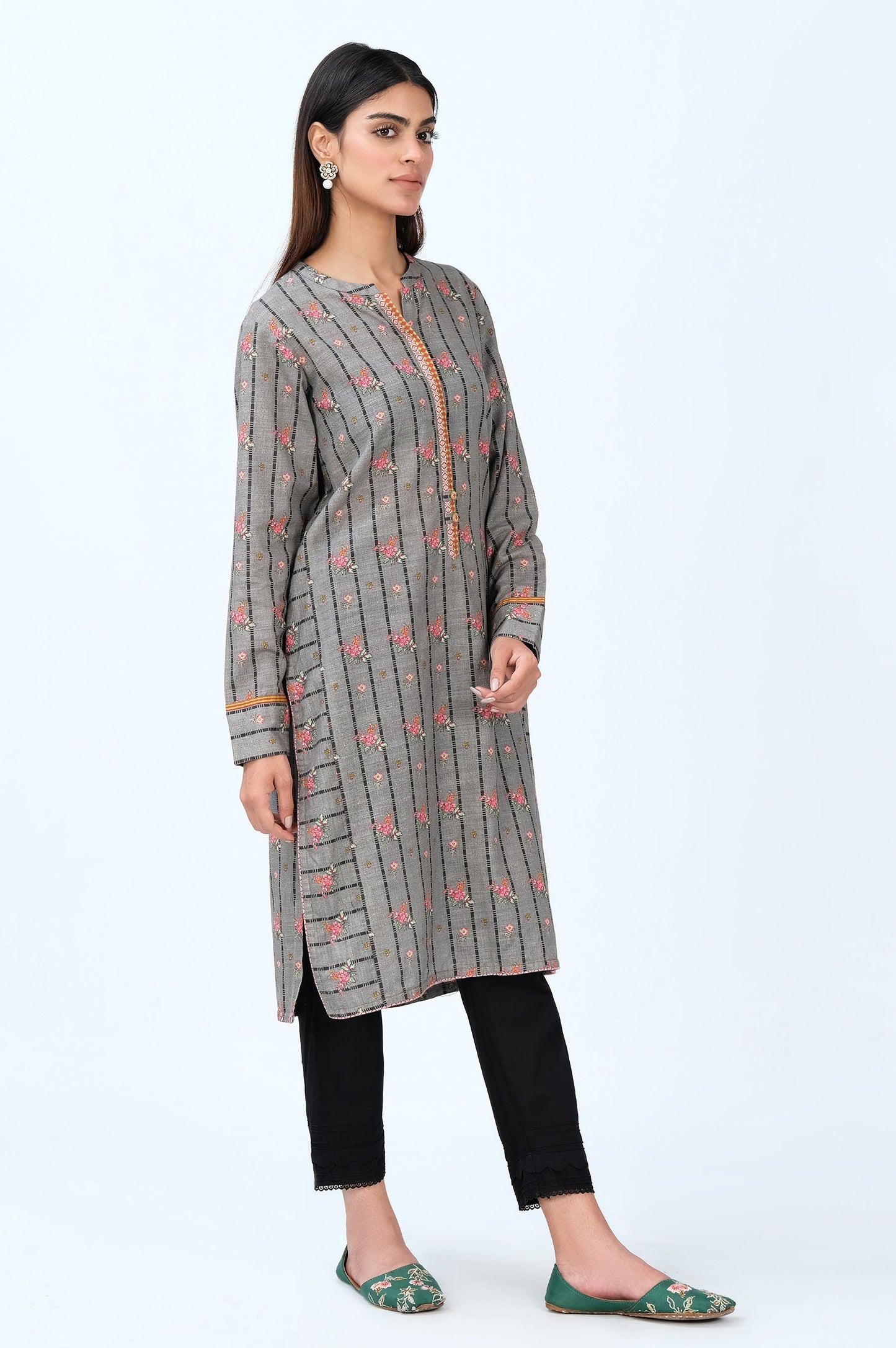 Stitched 1 Piece Digital Printed Khaddar Shirt