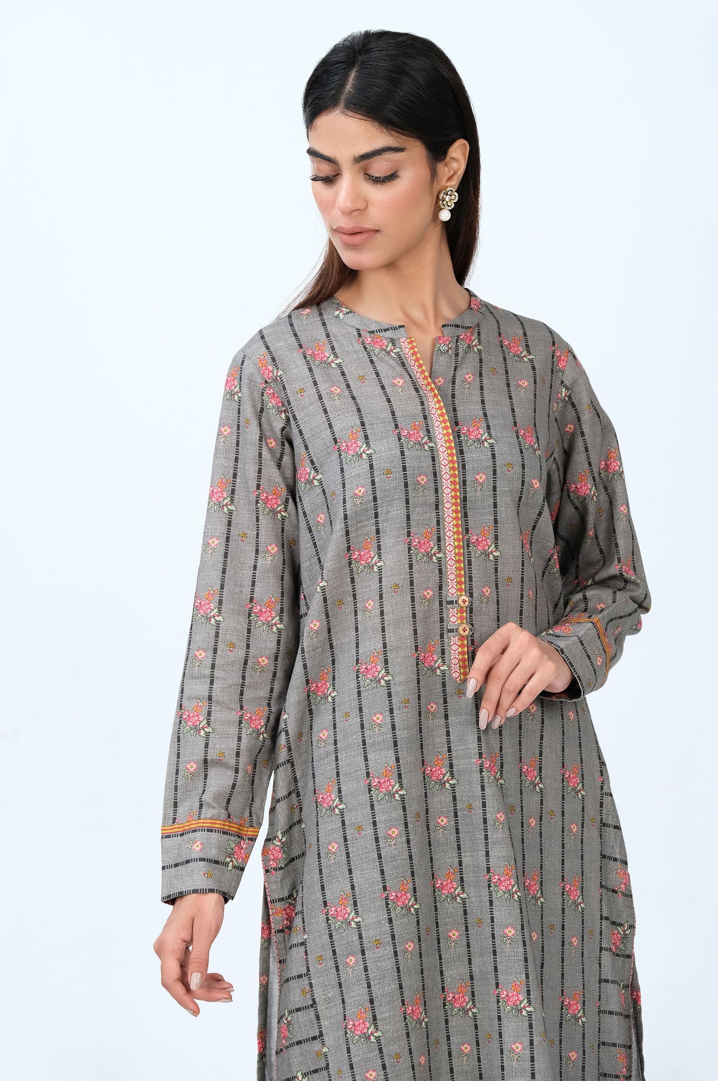 Stitched 1 Piece Digital Printed Khaddar Shirt