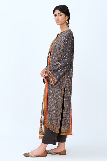Stitched 3 Piece Printed Linen Viscose Suit