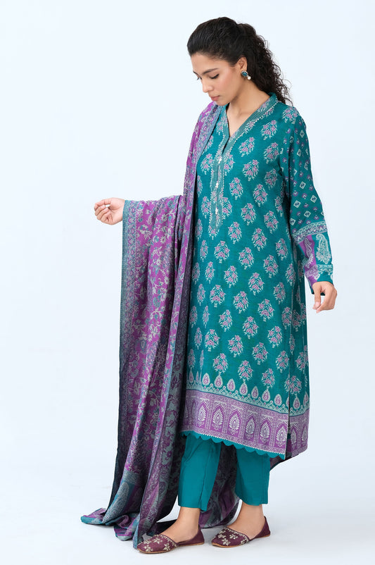 Stitched 3 Piece Yarn Dyed Jacquard Suit