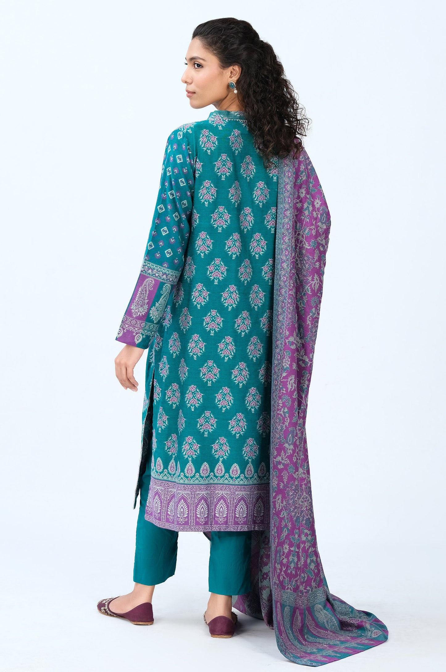 Stitched 3 Piece Yarn Dyed Jacquard Suit