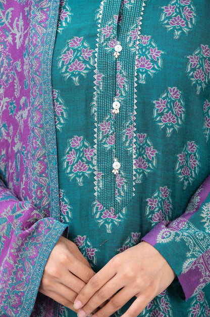 Stitched 3 Piece Yarn Dyed Jacquard Suit