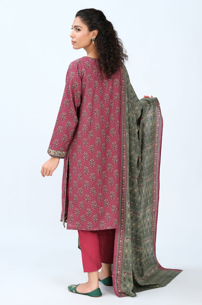 Stitched 2 Piece Printed Karandi Suit