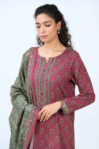 Stitched 2 Piece Printed Karandi Suit
