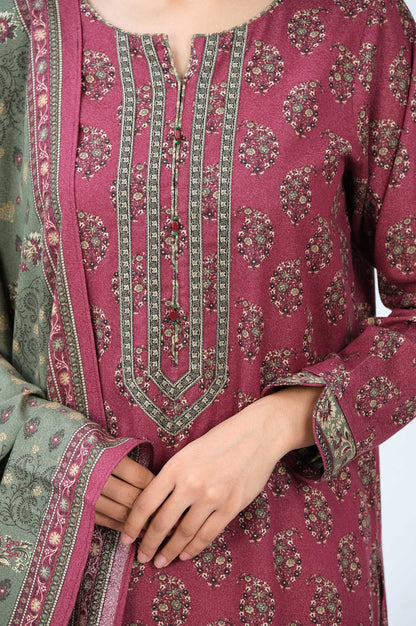 Stitched 2 Piece Printed Karandi Suit