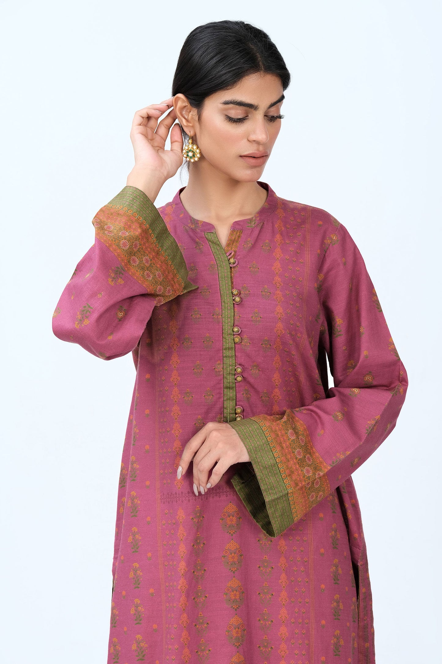 Stitched 1 Piece Digital Printed Khaddar Shirt