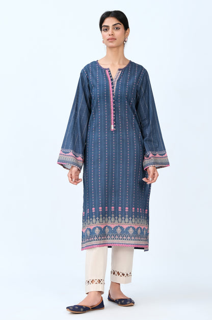 Stitched 1 Piece Digital Printed Khaddar Shirt