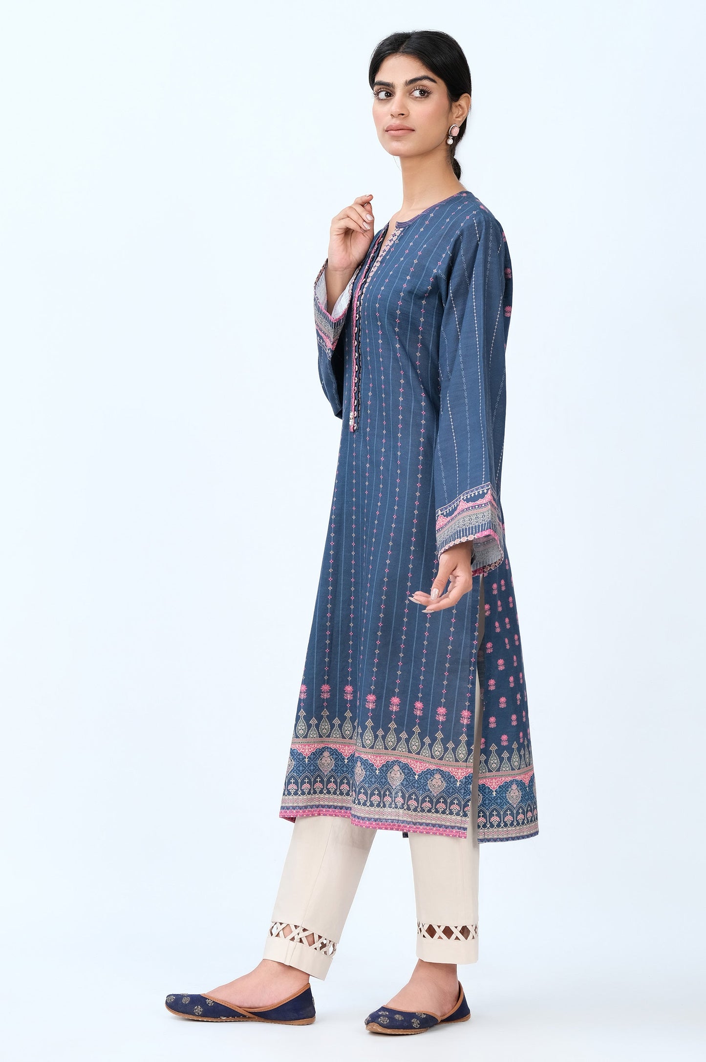 Stitched 1 Piece Digital Printed Khaddar Shirt