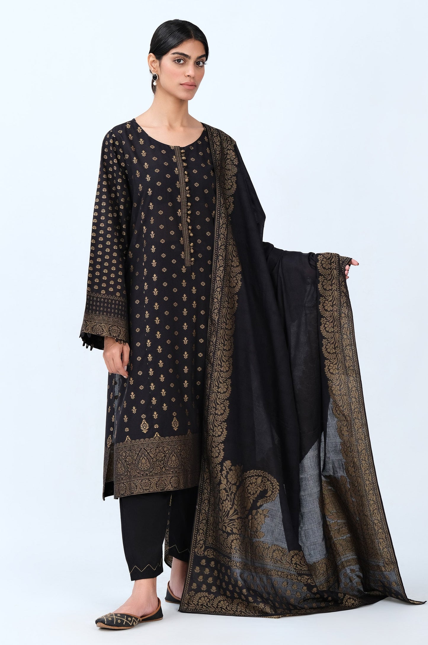 Stitched 3 Piece Yarn Dyed Jacquard Suit