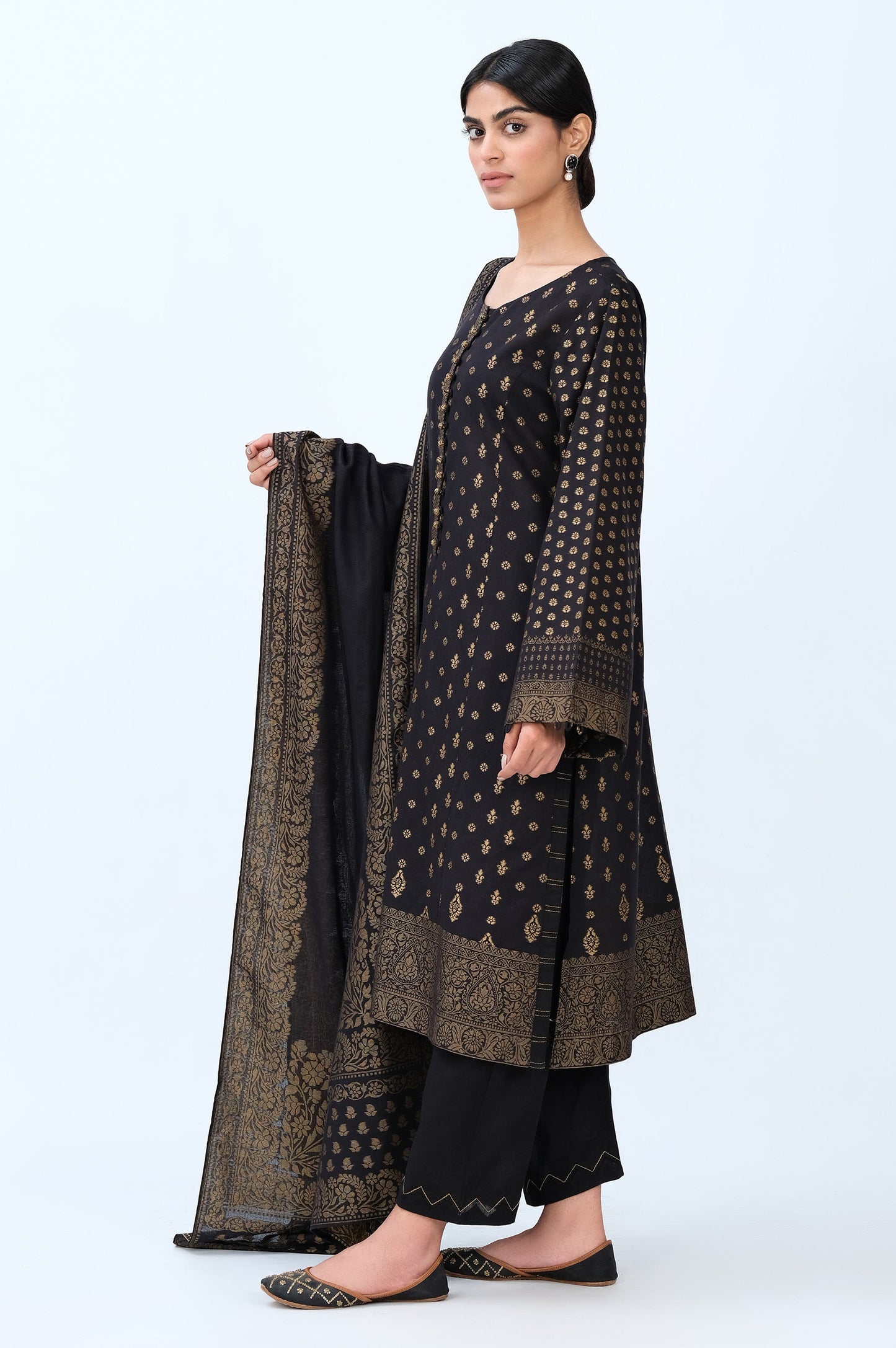 Stitched 3 Piece Yarn Dyed Jacquard Suit