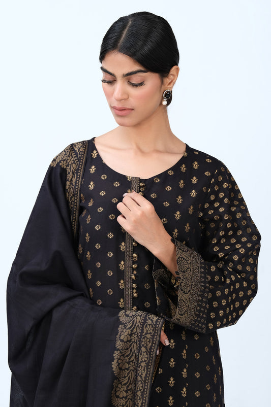 Stitched 3 Piece Yarn Dyed Jacquard Suit