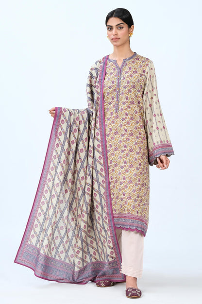 Stitched 2 Piece Printed Karandi Suit