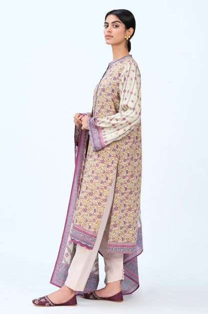 Stitched 2 Piece Printed Karandi Suit
