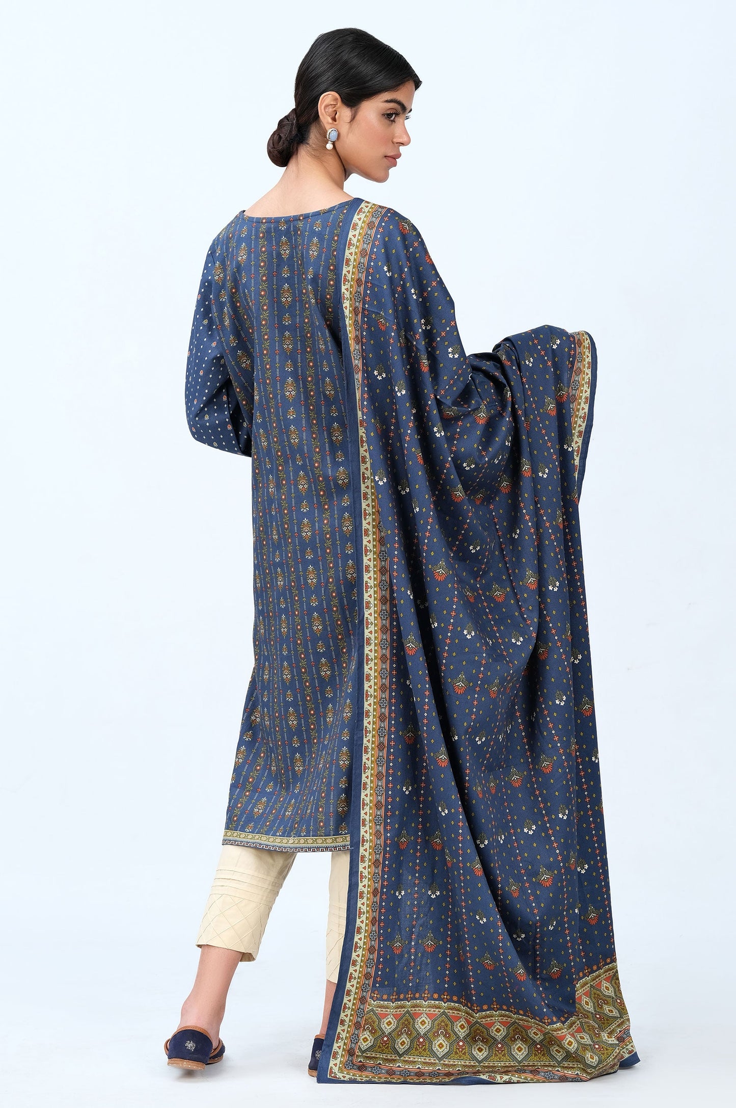 Stitched 2 Piece Printed Cottel Suit