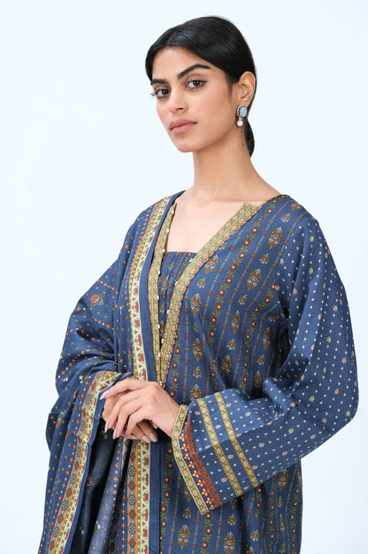 Stitched 2 Piece Printed Cottel Suit