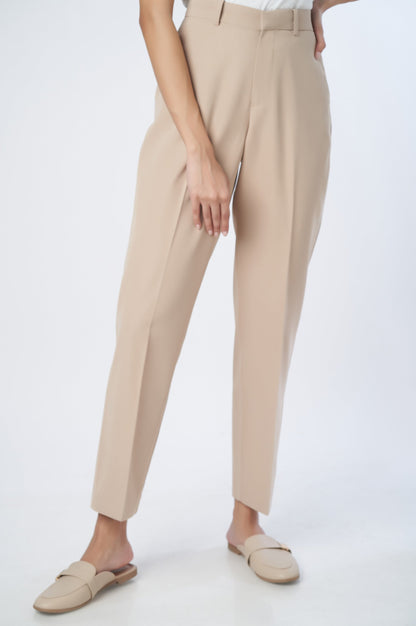 Straight Fit Formal Pants - D-Beige