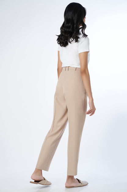 Straight Fit Formal Pants - D-Beige