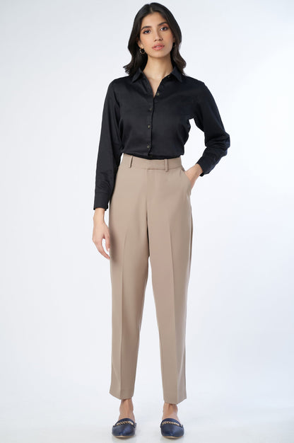 Straight Fit Formal Pants - Coffee